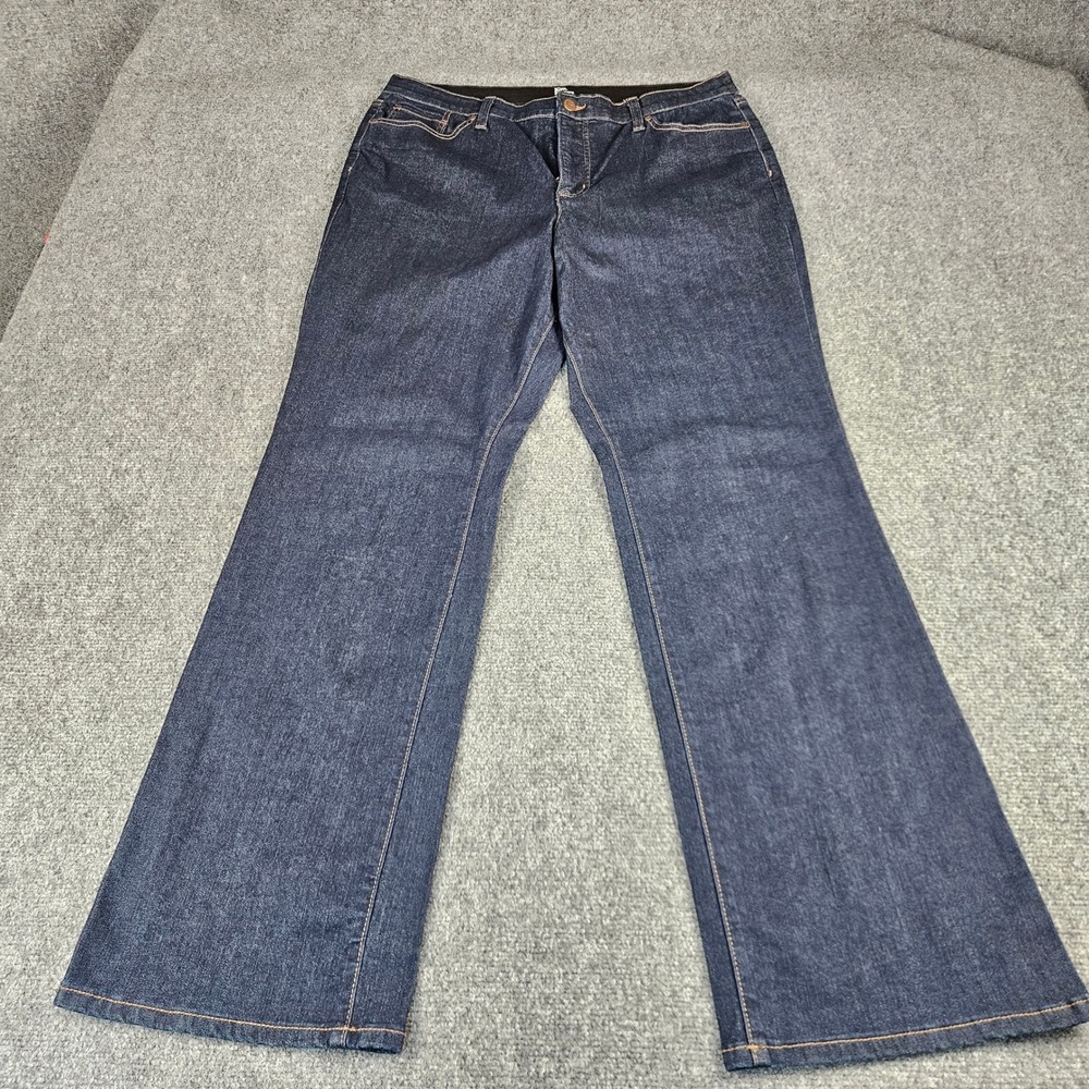 Kim Rogers Tummy Control Bootcut Jeans Womens 16 Average Dark Wash Stretch Denim